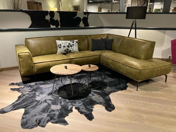 Sterling hoekbank in Africa leder Musschio nu €2799,-, Huis en Inrichting, Banken | Bankstellen, Nieuw, Hoekbank, Vierpersoons of meer