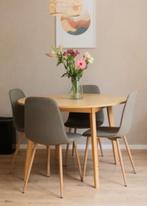 Tafel rond - naturel - 115x77 cm, Ophalen, Rond, Zo goed als nieuw, Vijf personen of meer
