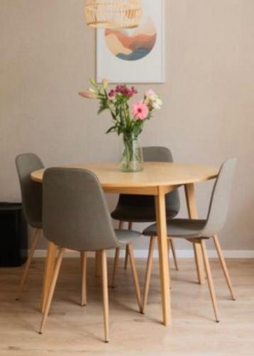 Tafel rond - naturel - 115x77 cm beschikbaar voor biedingen