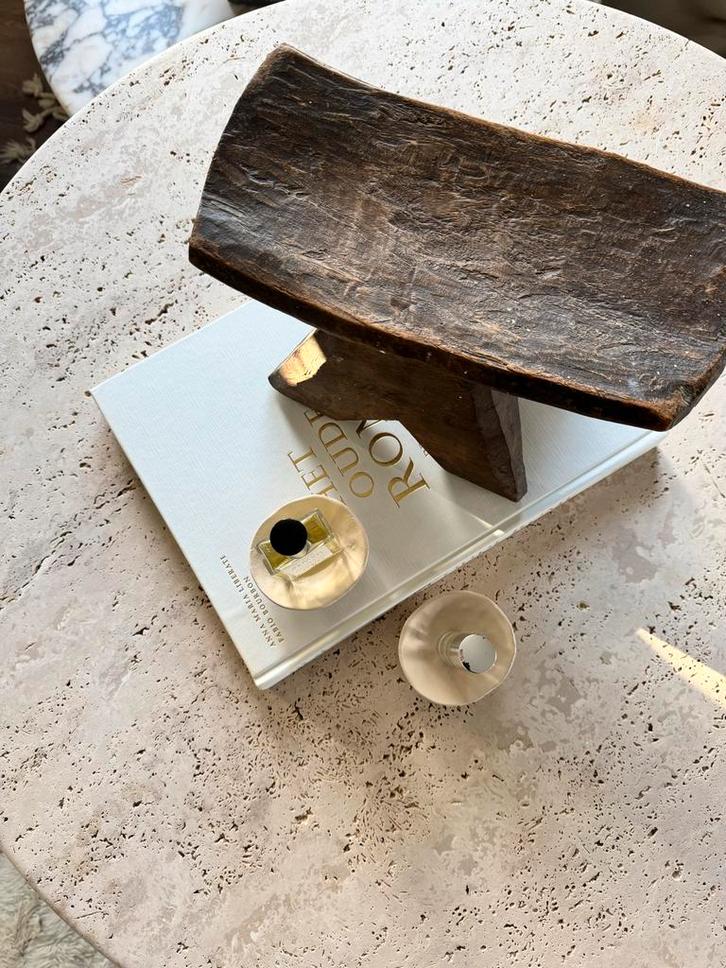 Antieke Afrikaanse houten kruk, Huis en Inrichting, Woonaccessoires | Overige, Gebruikt, Ophalen of Verzenden