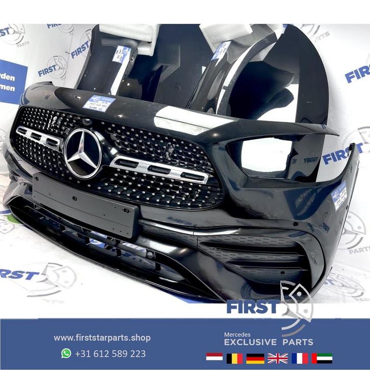 2023 H247 GLA AMG LINE VOORKOP ZWART 2019-2024 origineel Mer, Auto-onderdelen, Carrosserie en Plaatwerk, Bumper, Mercedes-Benz