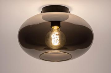 rookglas plafondlamp glas keuken bed hal lamp of amber groen beschikbaar voor biedingen
