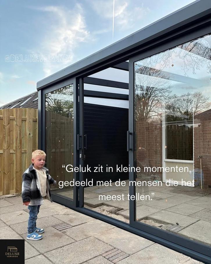 Schuifpui voor Veranda Overkapping, Doe-het-zelf en Verbouw, Kozijnen en Schuifpuien, Nieuw, Schuifpui, Aluminium, 225 cm of meer
