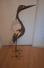 Design metalen vogel reiger tuinbeeld, Ophalen of Verzenden