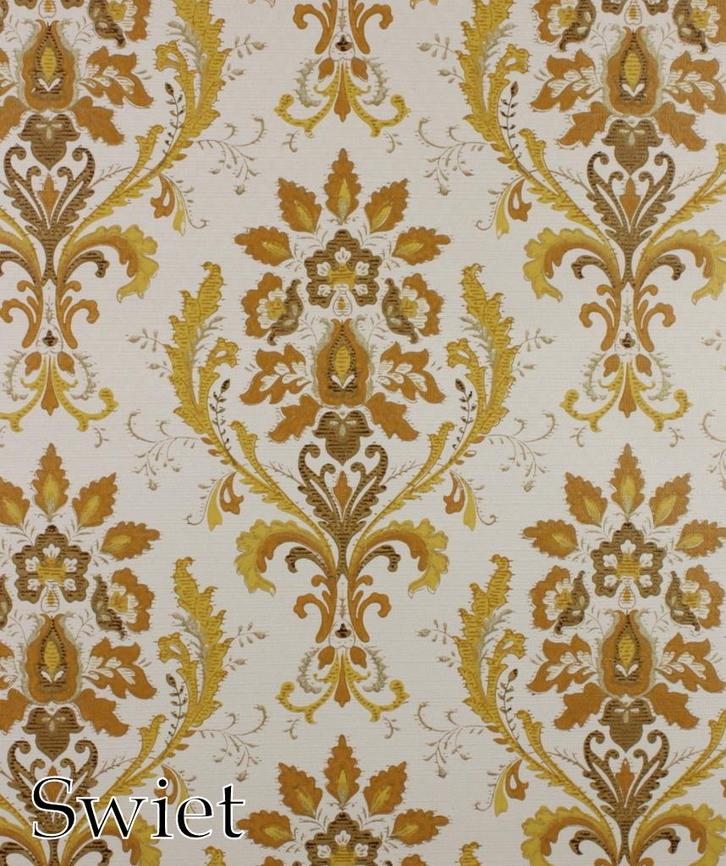 5951 Vintage barok wallpaper goud bruin klassiek Swiet, Huis en Inrichting, Stoffering | Behang, Bruin, Verzenden