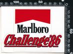 Sticker: Marlboro - Challenge 1986, Verzamelen, Stickers, Ophalen of Verzenden