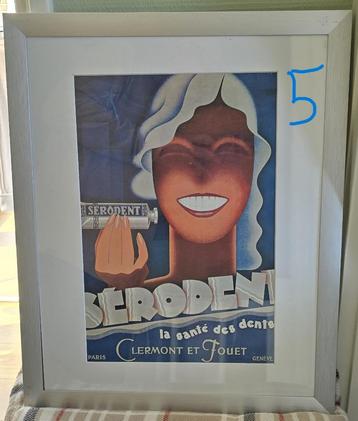 Art nouveau en art deco ingelijste platen beschikbaar voor biedingen