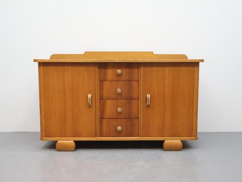 Vintage dressoir eiken, Huis en Inrichting, Kasten | Dressoirs, Gebruikt, 100 tot 150 cm, 25 tot 50 cm, Met lade(s), Met deur(en)