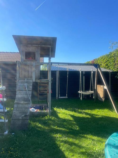 Speelhuis | zandbak | schommel, Kinderen en Baby's, Speelgoed | Buiten | Speeltoestellen, Gebruikt, Glijbaan, Klimwand, Schommel