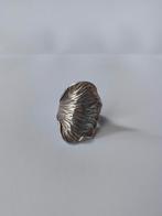 Vintage 925 Organisch Ginkgo Blad Ring, Ophalen of Verzenden, Zo goed als nieuw, 17 tot 18, Dame