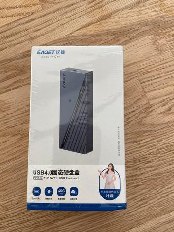 Eaget USB 4.0 M.2 NVMe SSD Behuizing - Nieuw beschikbaar voor biedingen