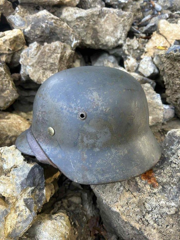 Duitse M35-helm WOII, Verzamelen, Militaria | Tweede Wereldoorlog, Helm of Baret, Duitsland, Ophalen of Verzenden