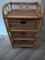 Vintage rotan lade kast, Huis en Inrichting, Kasten | Ladekasten, Ophalen, Gebruikt, 50 tot 100 cm, Minder dan 100 cm