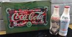 Nieuw Coca cola bord & 2 nieuwe Cola flesjes, Nieuw, Ophalen of Verzenden