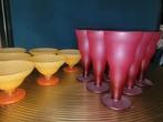 Vintage jaren 90 ijscoupes, Huis en Inrichting, Keuken | Servies, Ophalen, Overige typen, Overige stijlen, Glas