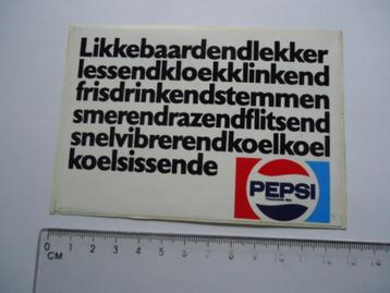 sticker oud PEPSI COLA retro drank fris drisdrank  beschikbaar voor biedingen