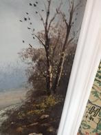 PRACHTIG OLIEVERF OP DOEK GESIGNEERD J. VOGEL 75X65 CM, Ophalen of Verzenden