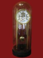 Vergulde pendule met ultrafijne glazen stolp '1850//1890, Antiek en Kunst, Antiek | Klokken, Ophalen
