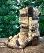 bijna Nieuwe prachtige patchwork laarzen van Sendra maat 39, Sendra, Bruin, Lage of Enkellaarzen, Ophalen of Verzenden