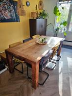 Eettafel hout, Huis en Inrichting, Tafels | Eettafels, 200 cm of meer, 50 tot 100 cm, Gebruikt, Rechthoekig