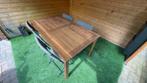 Tuin tafel set teakhout 150x50, Tuin en Terras, Tuinsets en Loungesets, Ophalen, Zo goed als nieuw, Teakhout