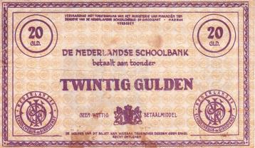 DE NEDERLANDSE  SCHOOLBANK    20 GULDEN  beschikbaar voor biedingen