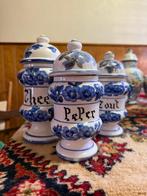 Vintage Delfts Blauw Opbergpotten Set, Ophalen