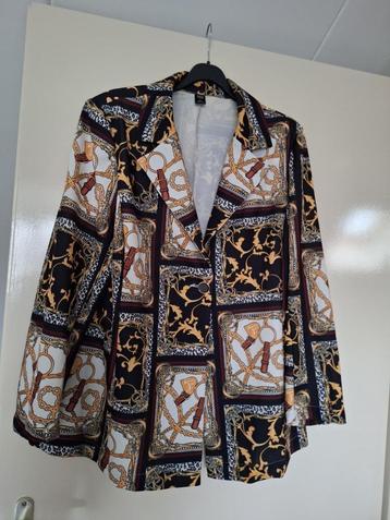 Jasje met pittige print 1 x gedragen. XL beschikbaar voor biedingen