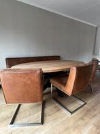 eetstoelen rvs en bankje, Ophalen, Nieuw, Leer