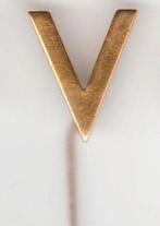 V en/of bevrijding goudkl. massief speld. vintage, Verzenden, Zo goed als nieuw, Overige onderwerpen