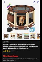 Hondenren beige/bruin, Dieren en Toebehoren, Hondenhokken, Ophalen, Zo goed als nieuw, 110 cm of meer, 100 cm of meer