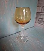 Jaren 60 Amber gedraaid glas handmade Australië, Ophalen, Zo goed als nieuw