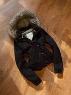 Y2k Fur hooded Jacket, Maat 38/40 (M), Japan Style, Bruin, Verzenden