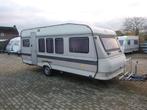 Hobby Classic 520 TQM + Voortent + Fietsendrager, Caravans en Kamperen, Caravans, Overige typen, Rondzit, Hobby, Schokbreker