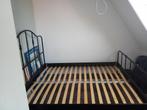 Tweepersoonsbed bed IKEA te koop (metaal), Gebruikt, Zwart, Tweepersoons, Ophalen of Verzenden