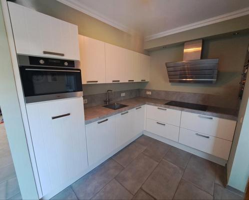 Hoekkeuken 280 x 220cm crème wit, Huis en Inrichting, Keuken | Complete keukens, Gebruikt, Hoekkeuken, Wit, Ophalen