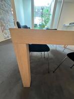 Stoere vierkante houten tafel, Ophalen, Strak, Gebruikt, 150 tot 200 cm