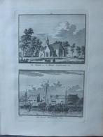 99-100*/ kerk St. Jansland en Bruinisse Zeeland gravure 1754, Ophalen of Verzenden