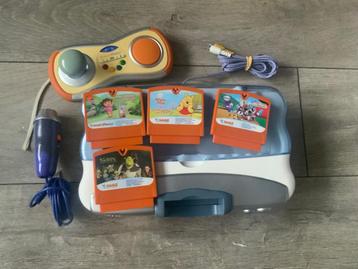 V-Tech - V.Smile Spelcomputer + Spellen - VTech V smile beschikbaar voor biedingen