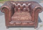 Chesterfield XL club chair / fauteuil vintage leer + BEZORGD