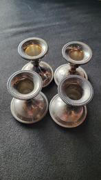 Set van 4 Zilveren Kandelaars, Ophalen of Verzenden, Zilver