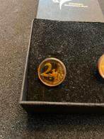 Manchetknopen van 2 Euro Munten, Ophalen, Zo goed als nieuw, Overige materialen