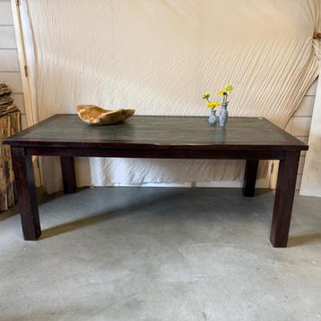 Unieke Eettafel - 200 x 100 - gerecycled teak - TTM Wonen beschikbaar voor biedingen