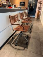 3x Bonacina Miss B designer bureaustoel, Ophalen, Design , vintage, Gebruikt, Metaal