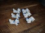 oude Set 6 Stokjesleggers ~ CHINEES blauw / wit PORSELEIN, Ophalen of Verzenden
