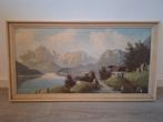 Schilderij: Alpenlandschap met Meer, Ophalen of Verzenden