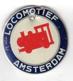 BALHOOFDPLAATJE LOCOMOTIEF RIJWIELEN AMSTERDAM, Verzamelen, Merken en Reclamevoorwerpen, Verzenden, Overige typen