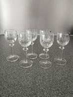 Borrelglaasjes op voet 6 stuks., Verzamelen, Glas en Borrelglaasjes, Ophalen of Verzenden, Zo goed als nieuw, Borrel- of Shotglas