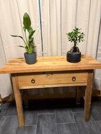 Sidetable van gerecycled hout met lade, Huis en Inrichting, Tafels | Sidetables, Ophalen, Gebruikt, 100 tot 150 cm, Overige houtsoorten