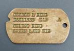 US dog tag Ardennen 1944 1945 2de exemplaar, Verzamelen, Verzenden, Landmacht, Amerika